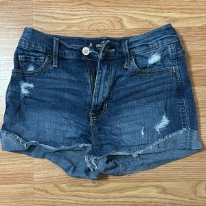 Hollister distressed high rise Jean short short